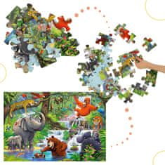 WOWO Maxi Puzzle Jungle Animals - CASTORLAND Maxi Puzzle 40 kosov, za otroke 4+ leta