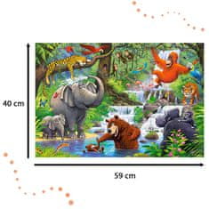 WOWO Maxi Puzzle Jungle Animals - CASTORLAND Maxi Puzzle 40 kosov, za otroke 4+ leta