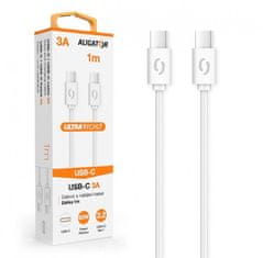 Aligator Podatkovni kabel POWER 3A, USB-C/USB-C, bel