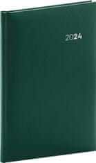 Dnevnik 2024: Balakron - zelen, tedenski, 15 × 21 cm