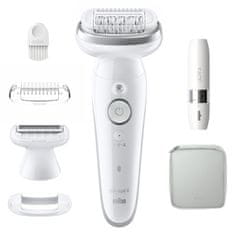 Braun Silk-épil 9-341 epilator, belo-srebrn