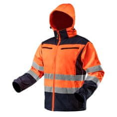 NEO Opozorilna softshell delovna jakna s kapuco, oranžna, velikost L