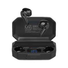 shumee Kruger & Matz M6 brezžične in-ear slušalke s power bankom - črne