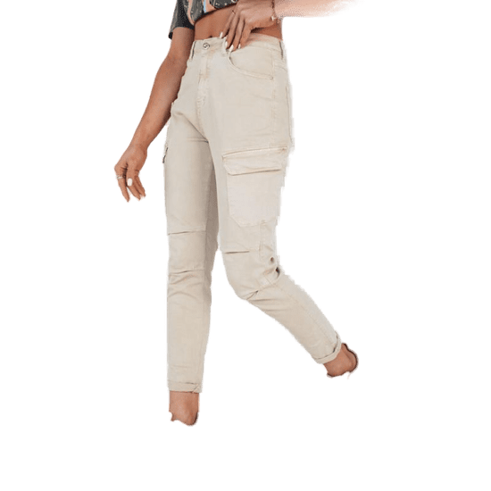 Dstreet Ženske bojne hlače LUZAGRES beige uy1918