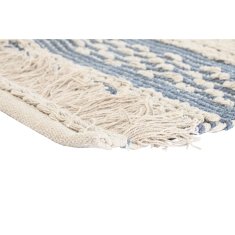 NEW Preproga DKD Home Decor 180 x 120 x 2 cm Modra Bombaž Bela Boho