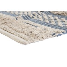 NEW Preproga DKD Home Decor 230 x 160 x 2 cm Modra Bombaž Bela Boho