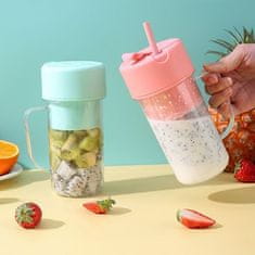 HOME & MARKER® Prenosni električni mešalnik, Smoothie maker | BLENDZY Roza