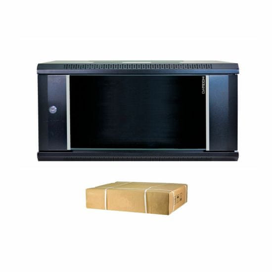 Datech zidni kabinet 4U 280 600x450 črn + polica DP.6404.9001