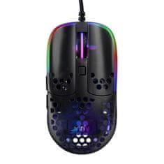 Cherry Xtrfy MZ1 (MZ1-RGB-BLACK-TP) RGB Gaming ultra lahka miška