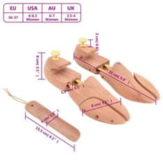 Vidaxl Raztegovalnik za čevlje EU 36-37 trden les cedre