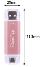 Transcend ESD310P 1TB, zunanji SSD, USB 10Gb/s, tip C/A