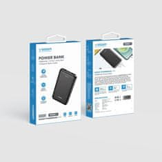 TIMMLUX Prenosna baterija power bank 10.000 mAh 2x USB, USB-C, micro USB črn