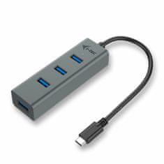 NEW USB Hub i-Tec C31HUBMETAL403 USB x 4 Siva