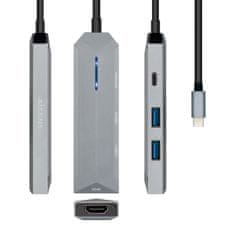 Aisens USB Hub Aisens ASUC-4P002-GR Siva 100 W (1 kosov)