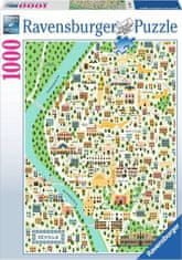 Ravensburger Puzzle Zemljevid Seville 1000 kosov