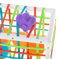 WOWO Sensory Cube Puzzle - Fleksibilna Sensory Cube - Shape Sorter Puzzle s pravokotnim vložkom