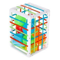 WOWO Sensory Cube Puzzle - Fleksibilna Sensory Cube - Shape Sorter Puzzle s pravokotnim vložkom