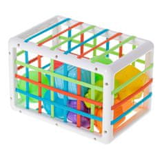 WOWO Sensory Cube Puzzle - Fleksibilna Sensory Cube - Shape Sorter Puzzle s pravokotnim vložkom