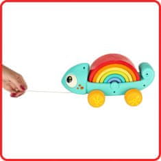 WOWO Montessori Puzzle Chameleon - Montessori Chameleon Pull Puzzle sortirne kocke