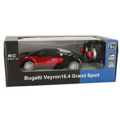 WOWO Bugatti Veyron RC Car - RC Avto na daljinsko upravljanje Bugatti Veyron Licenca 1:24 - Rdeča