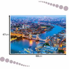 WOWO Puzzle 1000 kosov London - CASTORLAND Puzzle 1000 kosov - Pogled iz zraka na London 68x47 cm