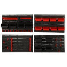 WOWO Orodje za delavnico - Organizator delavniškega/garažnega orodja s stenskimi policami, držali, kavlji, obešalniki in posodami 48x21x1 cm