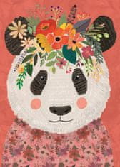 Heye Puzzle Floral Friends: Cuddly panda 1000 kosov