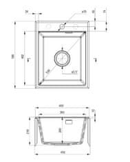Deante Eridan ZQE N104 granitno pomivalno korito