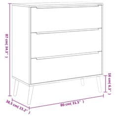 Vidaxl Finori Predalnik Lusk 03A sonoma hrast 80x38,5x87 cm