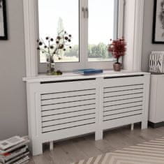 Vidaxl Pokrov za radiator bel 172x19x81,5 cm MDF