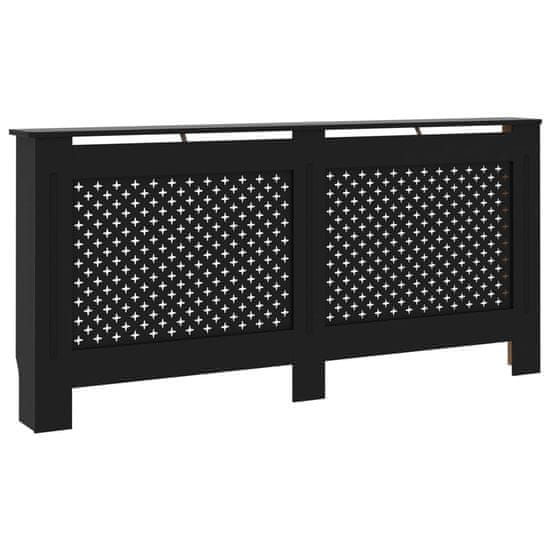 Vidaxl Pokrov za radiator črn 172x19x81,5 cm mediapan