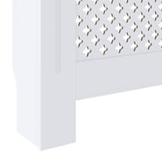 Vidaxl Pokrov za radiator MDF bel 205 cm