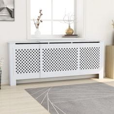 Vidaxl Pokrov za radiator MDF bel 205 cm