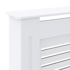 Vidaxl Pokrov za radiator MDF bel 205 cm