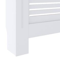 Vidaxl Pokrov za radiator MDF bel 205 cm