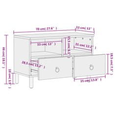 Vidaxl TV omarica 70x33x46 cm trden mangov les