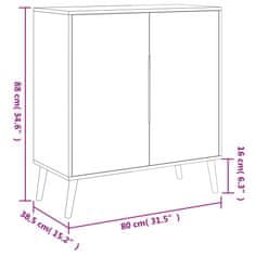 Vidaxl Finori Komoda Lusk 01A sonoma hrast 80x38,5x88 cm