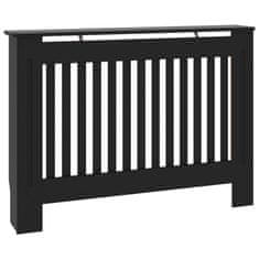 Vidaxl Pokrov za radiator črn 112x19x81,5 cm mediapan