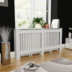 Vidaxl Pokrov za radiator bele barve MDF 172 cm