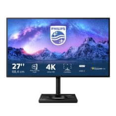 Philips Monitor 68,6 cm (27,0) 279C9 3840x2160 IPS 5ms 2xHDMI DisplayPort USB-C 65W 4xUSB3.2 Pivot 3H sRGB109% FreeSync HDR400 C-line