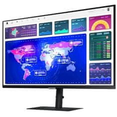 Samsung Monitor 81,3 cm (32,0) S32A600UUP 2560x1440 75Hz VA 5ms HDMI DisplayPort USB-C 90W DP-Out 3xUSB3.0 Pivot sRGB99% FreeSync RJ45 HDR10 ViewFinity črna