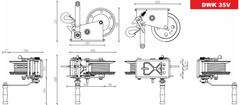 Dragon Winch Vitel Prenosni s pasom, Dragon Winch DWK 35 V 1588 kg, 8m podaljška