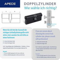 APECS Cilindrični vložek APECS SM-75(30/45)-BLM-Blister (5keys) (00033532)