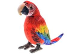 Papiga Ara plišasta 20 cm rdeča stoječa