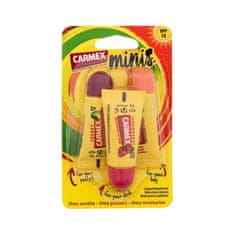 Carmex Minis Set balzam za ustnice Cherry 5 g + balzam za ustnice Strawberry 5 g + balzam za ustnice Pineapple 5 g