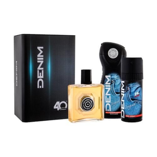 Denim Original Set vodica po britju 100 ml + gel za prhanje 250 ml + deodorant 150 ml