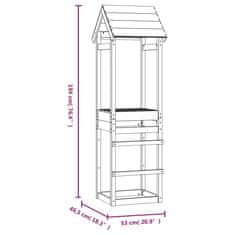 Vidaxl Igralni stolp 53x46,5x194 cm trden les douglas