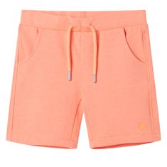 Vidaxl Otroške kratke hlače z vrvico neon oranžna 104