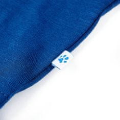 Vidaxl Otroška majica s kratkimi rokavi temno modra 128