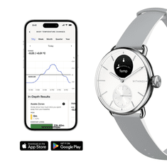 Withings ScanWatch 2 hibridna pametna ura, 38 mm, bela